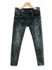 Lente Herfst Fi Heren Jeans Skinny Wing Jeans Blauw Stretch Klassieke potloodbroek Slim Fit Streetwear Herenkleding R63w #