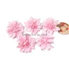 Couronnes de fleurs décoratives 10 cm tête de pompon fausse fleur en soie artificielle pour la mariée mariage mur décoration de jardin bricolage décor à la maison CA Dhfww