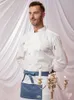 LG-Ärmel Kochuniform Restaurant Herren Kochjacke Hotel Frauen Kochkleidung Café Kellnermantel Bäckerei Kellnerhemden v6wj #