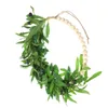 Guirlande de fleurs artificielles décoratives, couronne de plantes pour maison, mariage, porte en plastique suspendue, décoration murale de Style frais