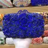 Evening Bags Ladies Green/Blue Crystal Clutch Bag Rhinestones Bridal Wedding Clutches Purse Women Party Mini Dinner Handbags