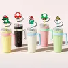25colors baby boy vintage game dragon silicone straw toppers accessories cover charms Reusable Splash Proof drinking dust plug decorative 8mm/10mm straw party