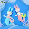 Fyllda plyschdjur Ny metoo Angela Plush Toy Mermaid Doll fylld Animal Toy Sleeping Doll Baby Barn Plush Toys For Children Personalized Name240327