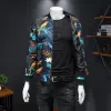 2023 Fall New Męska Męska Kurtka nadrukowana Vintage Classic Fi Designer Bomber Jackets Men Party Club strój Ropa Hombre 6xl D0IP#