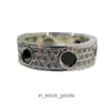 Anneau de créateur de luxe élevé Carter Black Nail Full Sky Star Anneau pour hommes et femmes couples Light Luxury Personality Ring Full Diamond Original 1: 1 avec un vrai logo