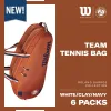 Sacos wilson 2023 frança equipe aberta 6 pacote duffel raquete de tênis saco roland garros torneio de quadra de argila saco de raquete de tênis argila marinha