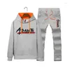 Tute da uomo Set da uomo Tute da ginnastica Felpe con cappuccio Comodi pantaloni sportivi da jogging Piviere Sport Palestre Completi da due pezzi Streetwear Dr Dhfld