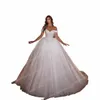 Simples uma linha de casamento dres para mulheres com decote em v fora do ombro sexy fofo tule formal elegante praia festa vestidos de noiva n5td #