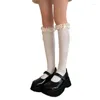 Calzini da donna Ballet Bow Filly Calze al ginocchio Lolitas Vitello