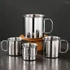 Mugs Travel Friendly Stainless Steel Mug With Folding Handle Perfect For And Cold Drinks 260ML/350ML/600ML/660ML