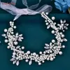 topqueen White Pearl Bridal Headpiece Crystal Bridal Headband Wedding Hair Accories Handamde Woman Headdr for Party HP186 f5ej#