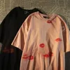 Уличная футболка Kiss для мужчин и женщин в стиле Харадзюку, хлопковая футболка большого размера, летняя свободная повседневная футболка с короткими рукавами 240329