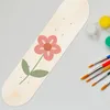 Sapatos casuais de madeira em branco deck placa diy pintado à mão skate infantil o presente inacabado