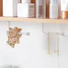 キッチンストレージクリエイティブツリーブランチ形状のフックイヤリングネックレスハンガーホルダー壁マウントディスプレイスタンド用の透明なユダヤラック