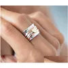 Pierścienie zespołowe panie lękowe w stosunku do rotacyjnego pierścienia brzoskwiniowe serce dekompresyjne biżuteria miłosna do prezentu dostawa dhyjf