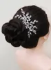 trendiga Sier Rhineste Hair Comb Elegant Women Headpieces Wedding Hair Jewelry Party Hair Clips for Bridal Accory L5RV#