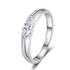 Cluster Rings Platinum 0.5 Horse Eye Moissanite Diamond Ring For Women Pt950 Niche Light Luxury Sparkling Wedding Bands Fine Jewelry