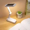 New Solar Powered Foldable Desk Lamps Also USB Charging Rechargeable Eye Protection Reading Lights Bedside Dimmable Night Lighting