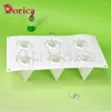 Baking Moulds Dorica 6 Cavity Diamond Christmas Tree Mousse Cake Mold DIY Chocolate Jelly Pastry Silicone Mould Kitchen Bakeware Accessories