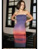 Casual Dresses Tingfly Women Summer Fashion Sunset Printing Axless Bodycon Dress Lady Sexig Clubwear Clothings