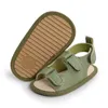 Sandały Summer Baby Boys Sandals Nowonarodzone dziewczęta moda pu skórzana buty dziecięce solidne buty do chodzenia Pierwsze spacerowicze 0-18 miesięcy 240329