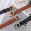 Designer Belts For Women Genuine Leather Mens Cowskin Belts Width 2.5cm Luxurys Smooth Bucket Belt Fashion Waistband Cintura Ceinture Ladies Belt