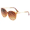 1pcs lunettes de soleil de mode lunettes de soleil lunettes de soleil designer hommes femmes étuis marron cadre en métal noir foncé M2