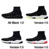 Graffiti Chaussures Hommes Femmes Designer Chaussette Blanc Noir Rouge Beige Rose Semelle Transparente À Lacets Chaussettes Jaune Fluo Speed Runner Baskets Plateforme Plate-Forme Casual 36-47 IOJB