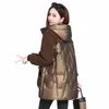 Couture d'hiver veste en fausse laine d'agneau femme 4XL Fi nouveau manteau à capuche épais en coton mi-long chaud femme Parkas vêtements d'extérieur h5h8 #