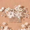 Venda quente cor sier tiara pentes de cabelo para mulheres noiva barato pérola cristal headpiece casamento acessórios de cabelo jóias de noiva t7s8 #