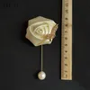 Lky Fr Boutniere Brooch Corsage Pins for Women Men Red Wedding Butthole Boutniere Groomsmen Prom Suit Marriage Acciories 76wb＃