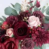 Decorative Flowers 2Pcs Wedding Arch Artificial Floral Swag For Chair Ceremony