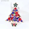 Pins Brooches MOZOG Christmas Tree Brooch Exquisite Women Lapel Pin Popular Fashion Jewelry Delicate Ornament Alloy Decoration Ultralight Tack Y240329