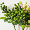 Dekorative Blumen, 1 Stück, DIY künstliche Olivenfrucht, Brautstrauß, Pflanze, Wand, Bohnenzweig, Beere, Heimdekoration, Weihnachten, gefälschte Blumensimulation