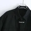 Camisas Casuais Masculinas Y2K Homens Listrado Gradiente Projeto Grailz Moda Camisa de Algodão Bolso Alto Mangas Curtas Tamanho S M L # U17
