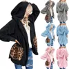 inverno maglione in pile in pile con cappuccio oversize Lg Cardigan Teddy Fluffy autunno inverno signore usura calda maglioni femminili f58i #