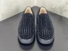 Sıradan Ayakkabı Lüks Perçin Loafers Erkekler Spikes Punk Slip üzerinde Düz Düşük Üst Sneaker Kadınlar İçin Çift Tenis Büyük Boyut