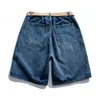 Hommes Summer Wide Leg Denim Shorts 2023 Nouveau Casual Droit Court Lâche Jeans Mâle Fi Marque Vêtements Femmes Denim Shorts V1AJ #