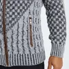 Maglione invernale da uomo Casual Lg manica maglione lavorato a maglia dolcevita con cerniera cardigan maglioni collo alto maglieria cappotto da uomo 3XL 72bm #