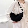 Shoulder Bags Vintage Corduroy Designer Satchel Japanese Solid Color Women Small Bag Fashion Dumpling Travel Simple Crossbodyblieberryeyes