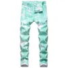 Jeans pour hommes Mode Couleur Stretch Slim Fit Tie Dye Denim Pantalon Streetwear Hommes Skinny Jean Punk Pantalon Pantalones Hombre