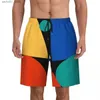 Męskie spodenki letnie szorty gimnastyczne męskie geometria geometria k-kates bluza luksusowy projektant s-spadów szorty na plażę Szybkie suche pływanie pnia plus q240329