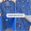 150 kg Plus Taille Femmes Nouvel Été Lâche À Manches Courtes Col Polo Patte De Travail Denim Chemise Dr Bleu 5XL 6XL 7XL 8XL 9XL w9EM #