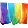 3pcs/lot 3M Silk Streamer Gymnastics Ballet Belly Dance Props Twirling Rod Stick Hand Dye 100% Real Silk Gradient Color Ribb o6iQ#