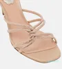 2024 Sandal Slide High Heel Dress Shoe Sliver Sole Summer Walk Crystals Pumpar glider på