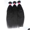 Hår wefts 8a peruanska kinky rak jungfrulig mänsklig väv 100 obearbetade 3 buntar affär remy weft4300940 drop leveransprodukter utvidgar otlpa