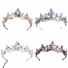 Couronne de cristal baroque Rhineste Headdr Reine Tiara Prom Party Diadem Wave Tiara Casque Femmes Mariage Cheveux Accorie x9FP #