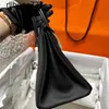 Designers bolsas de couro bk sacos artesanais togo preto banquete botão de ouro mulheres lichia padrão bolsa 25 grande capacidade tcei