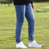 Plus Tamaño Fringe Dobladillo Noveno Lápiz Jeans Mujeres 6XL Casual Elástico Atado Fruncido Cintura Alta Deshilachado Demin Pantalones Flaco Estiramiento Pantalón N7Wn #