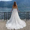 Sevintage High Side Split Boho Wedding Dres A-Line Sweetheart Applique Lace 3D FRS Wedding Suknie Bohemia Bridal Dr L49t#